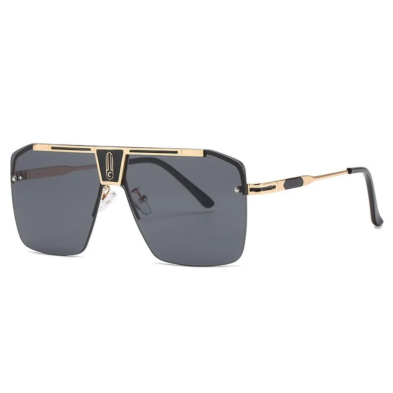 Lunettes de Soleil Carrées Sans Monture Dégradé UV400 Unisexe – CLEVI Paris