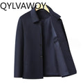 Manteau homme en cachemire bleu marine – CLEVI Paris