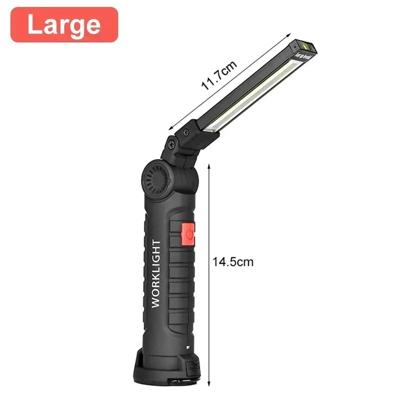 Lampe Travail COB LED USB Rechargeable Crochet Magnétique – CLEVI Paris