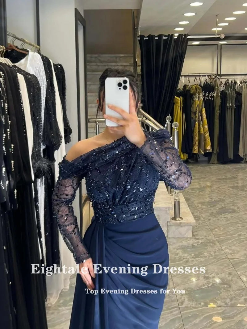 Robe de soirée sirène une épaule – CLEVI Paris