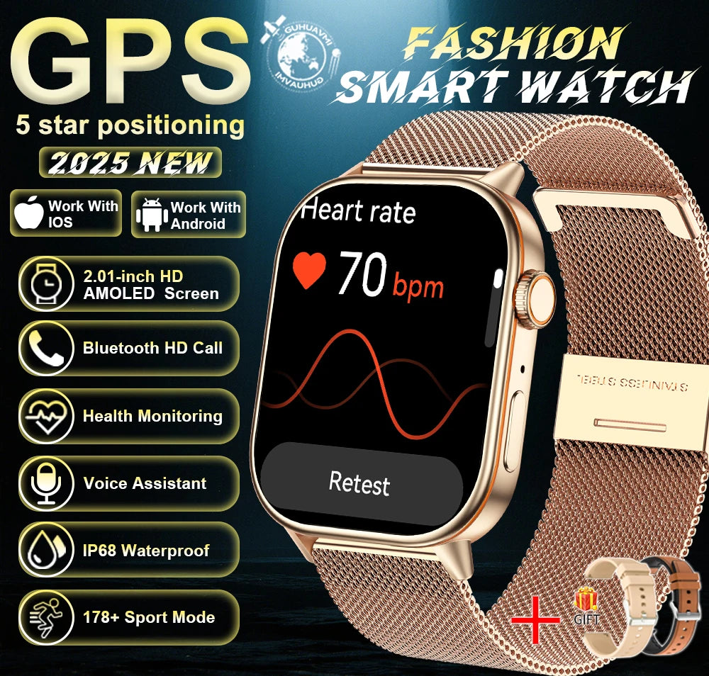 Montre connectée GUHUAVMI AMOLED 2,01 pouces – CLEVI Paris