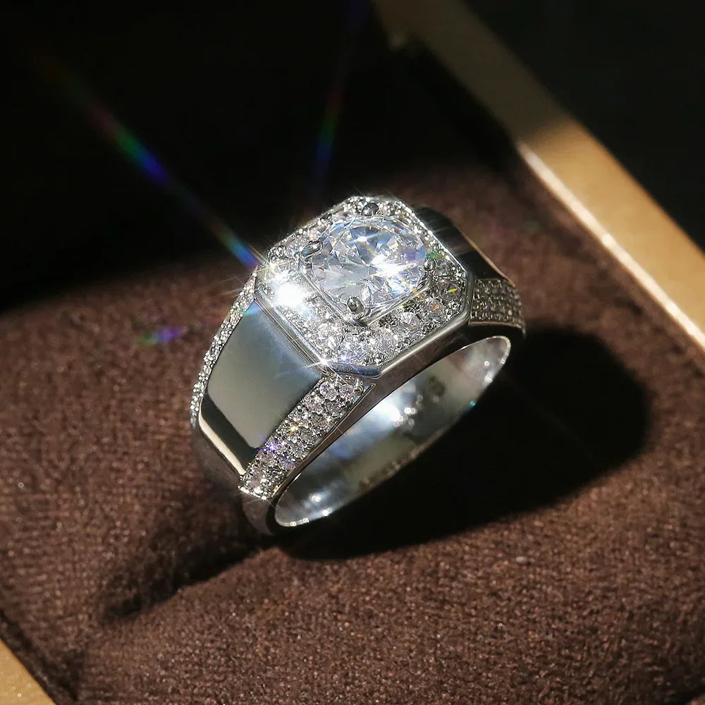 Bague Homme Argent 925 Zircon – CLEVI Paris