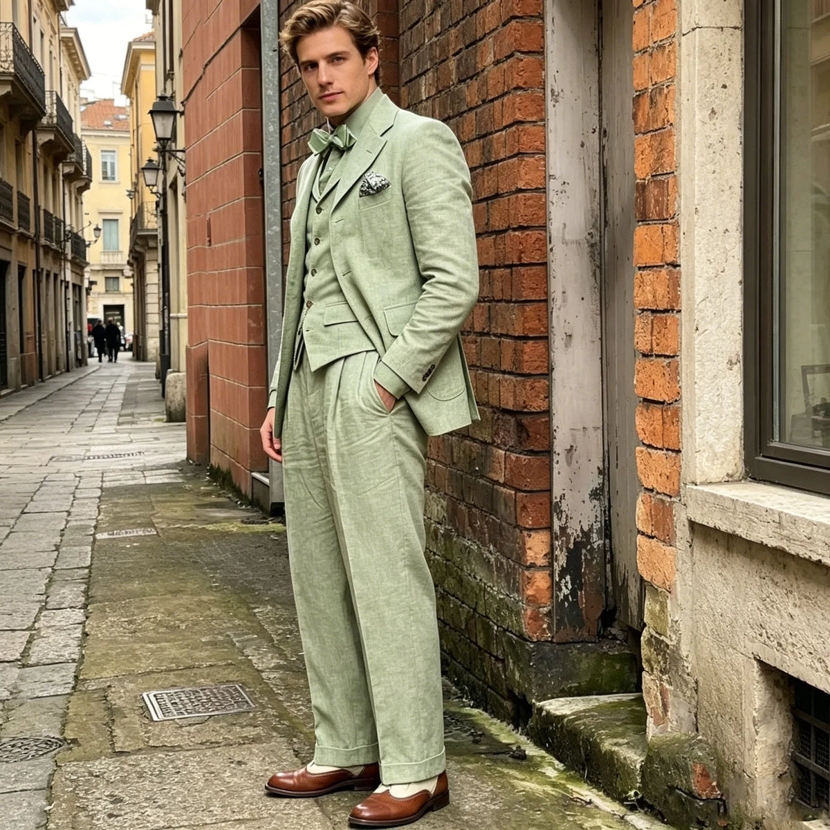 Veste homme pied-de-poule double boutonnage – CLEVI Paris