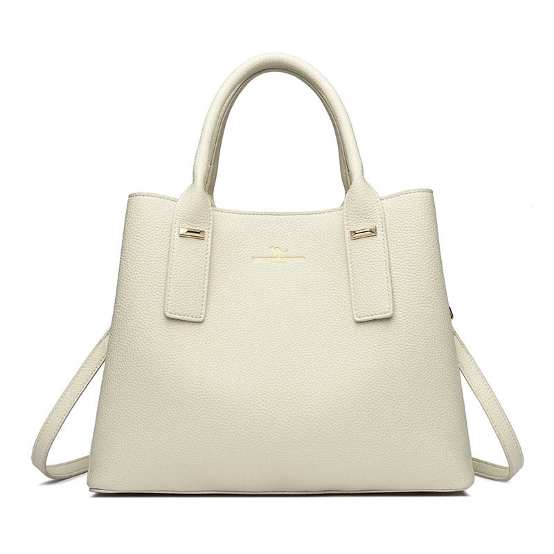 Sac Bandoulière Femme Cuir Microfibre 3 Couches Grande Capacité – CLEVI Paris