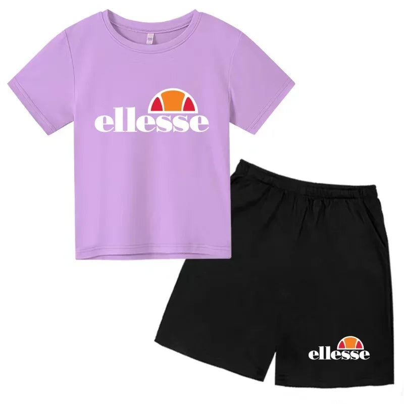 Ensemble enfant imprimé T-shirt et short – CLEVI Paris