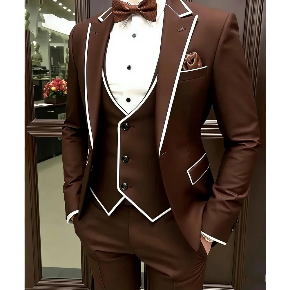 Costume homme 3 pièces, veste, gilet et pantalon – CLEVI Paris