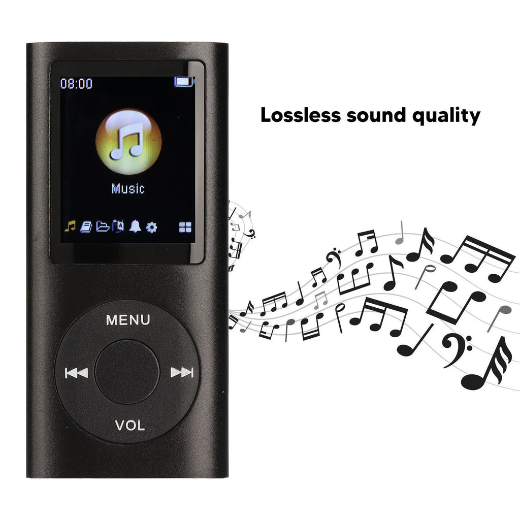 NVPONE Lecteur MP3 Aluminium Écran LCD 1,8" Bluetooth FLAC TF 64Go 8h – CLEVI Paris