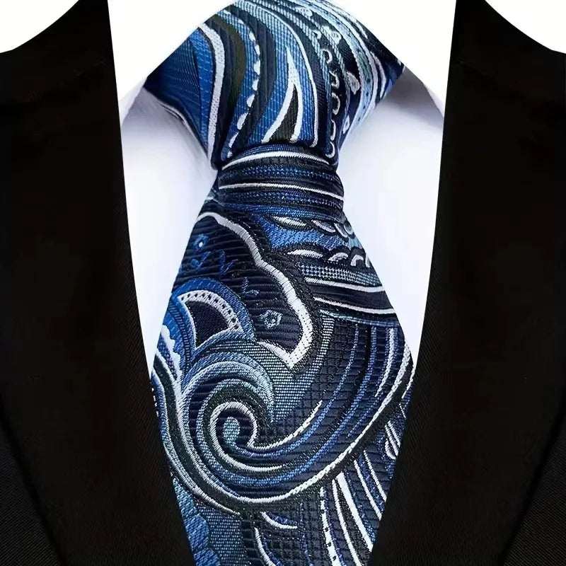 Cravate homme motif paisley 145 cm – CLEVI Paris
