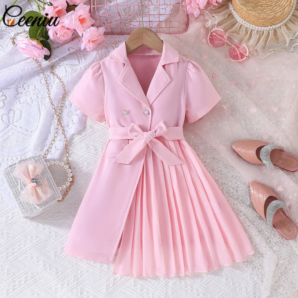Robe blazer fille à revers – CLEVI Paris
