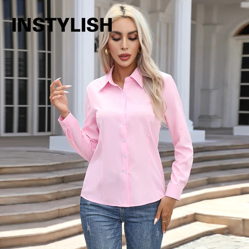 Chemisier uni à boutons femme – CLEVI Paris