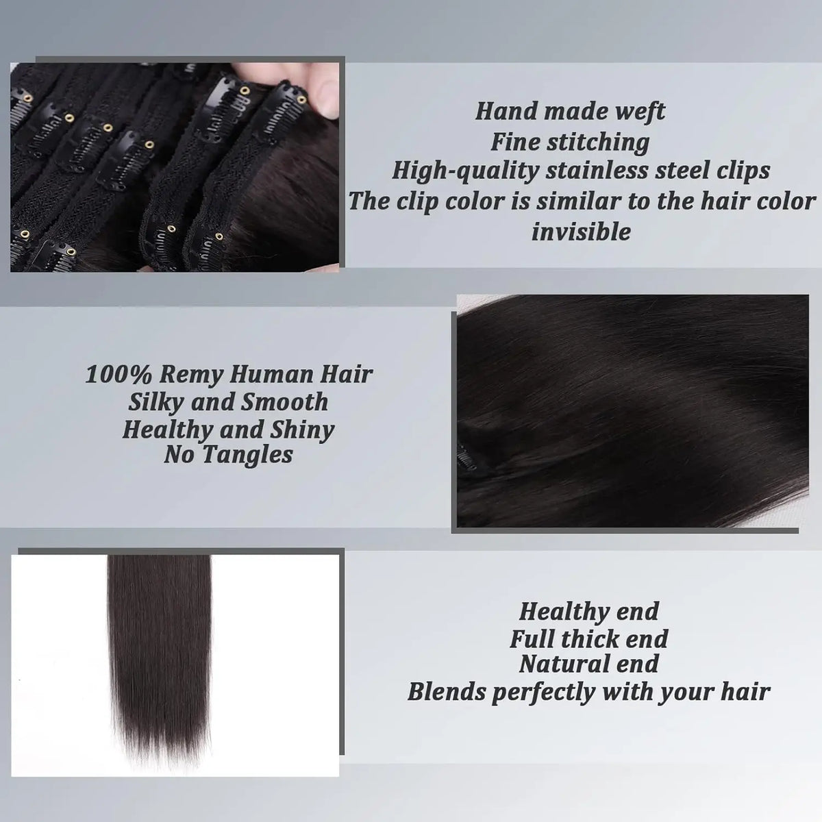 Extensions Cheveux Clip-In Remy Straight – CLEVI Paris
