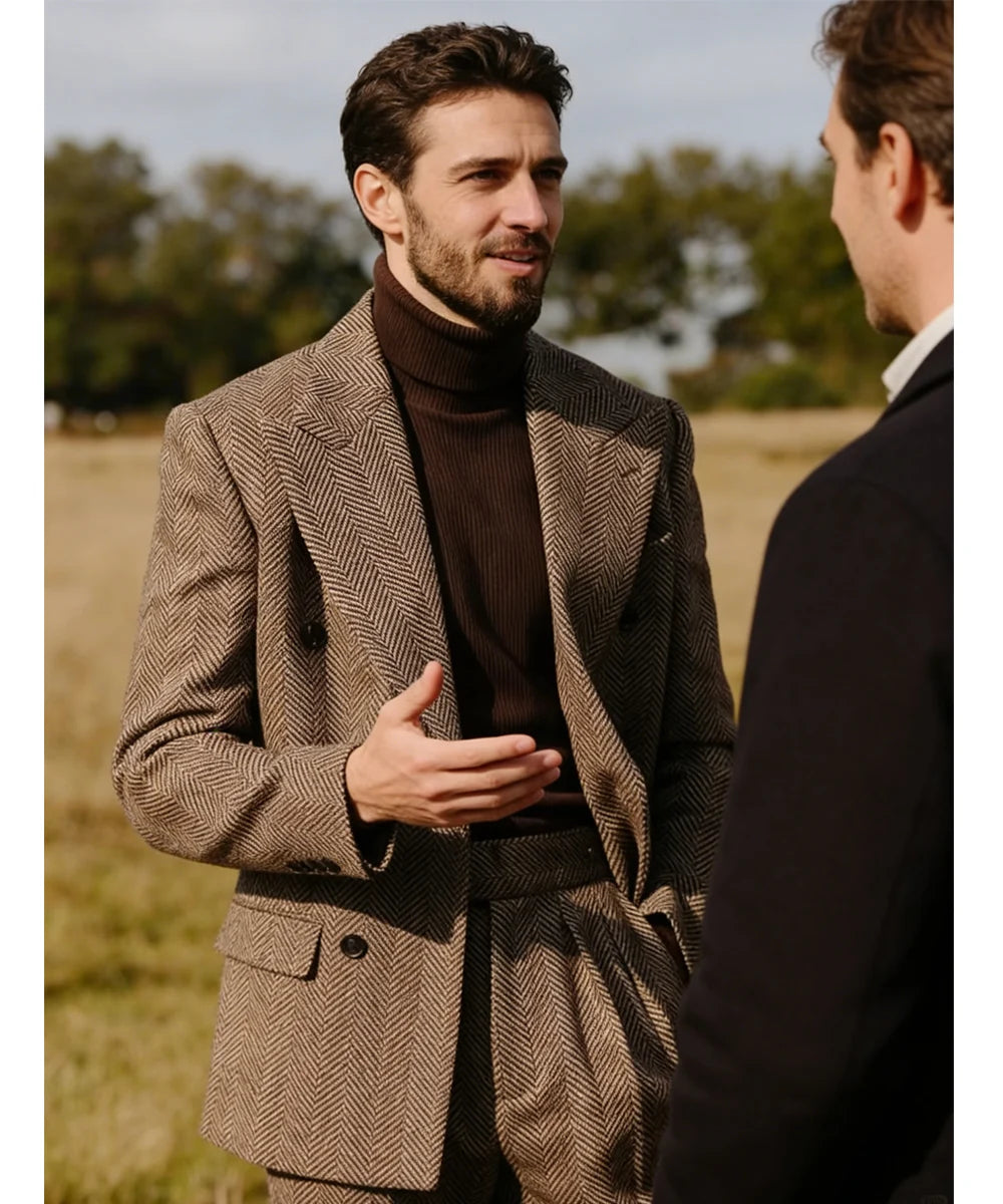 Costume homme à chevrons 2 pièces – CLEVI Paris
