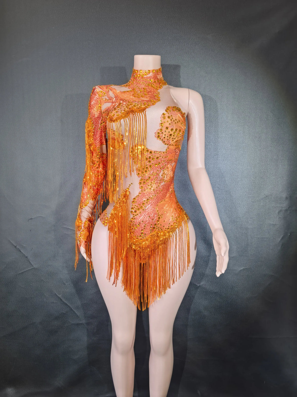 Body Sequins Franges Élastique Danse Scène Nightclub – CLEVI Paris