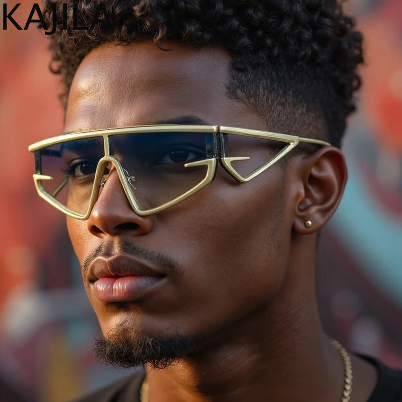 Lunettes de Soleil Shield Y2K Punk Steampunk Cyclisme UV400 Unisexe – CLEVI Paris