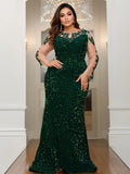 Robe de soirée longue dentelle et paillettes – CLEVI Paris