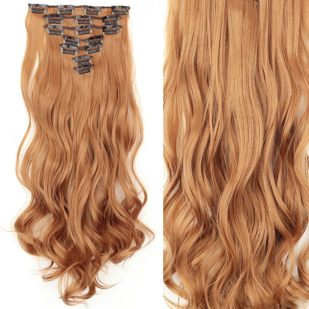 Extensions Cheveux Clips 7 Pcs Synthétique 50 Couleurs – CLEVI Paris