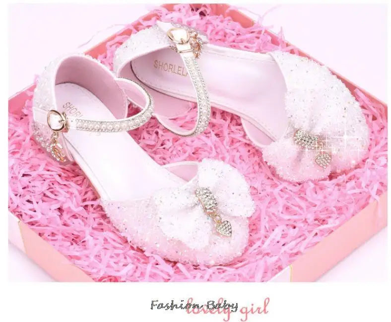 Sandales de cérémonie enfant à strass – CLEVI Paris