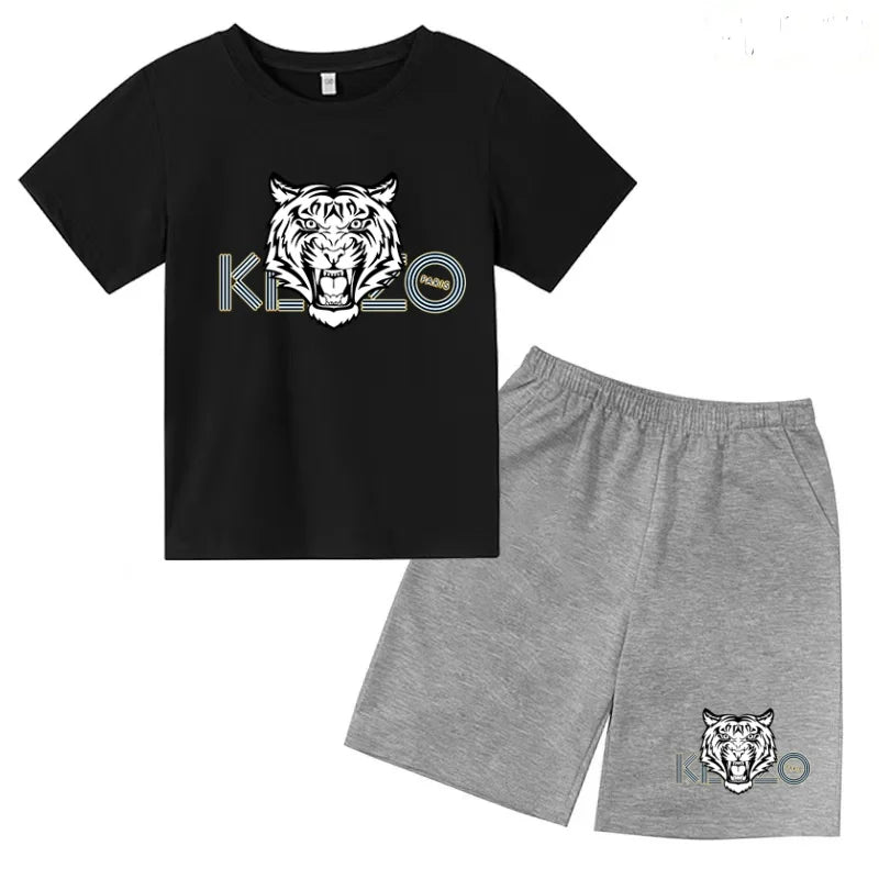 Ensemble enfant T-shirt imprimé et short – CLEVI Paris