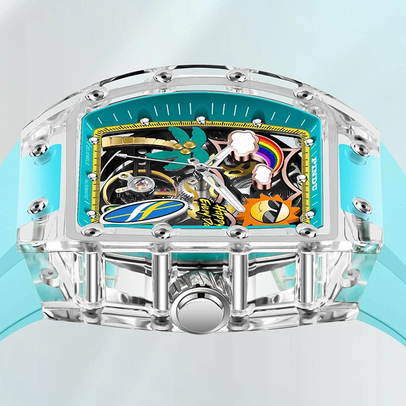 Montre Mécanique Transparente PINDU Homme – CLEVI Paris