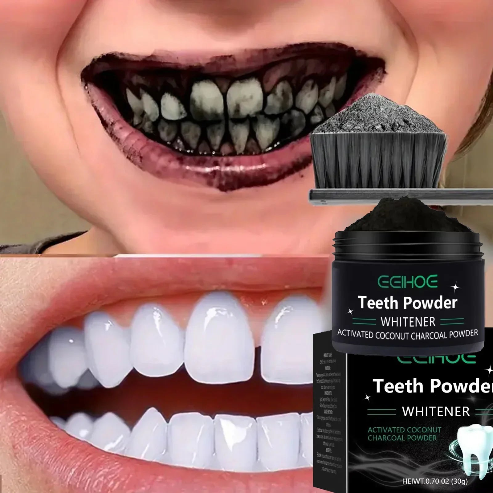 Poudre Dentifrice Blanchissante Naturelle | Nettoyage Profond & Haleine Fraîche | Homme & Femme – CLEVI Paris
