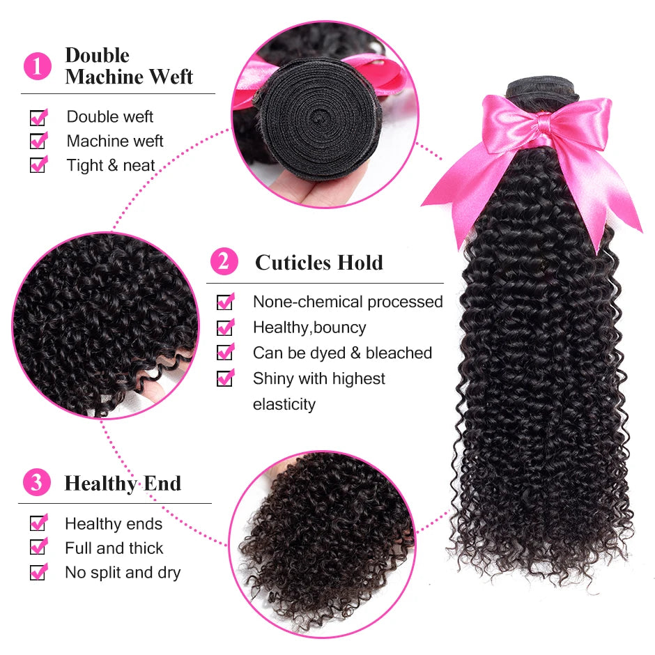 Brazilian Kinky Curly Remy Hair Bundles – CLEVI Paris