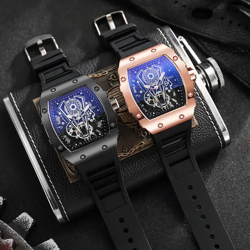 Montre Homme Quartz Grand Cadran 42mm Silicone Sport Casual Lot 1 ou 2 – CLEVI Paris