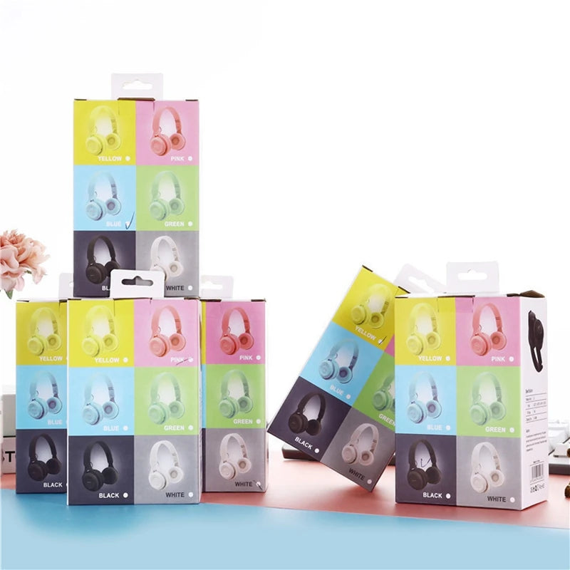 Casque Bluetooth Macaron Y08 Gaming Fille Micro Carte SD – CLEVI Paris