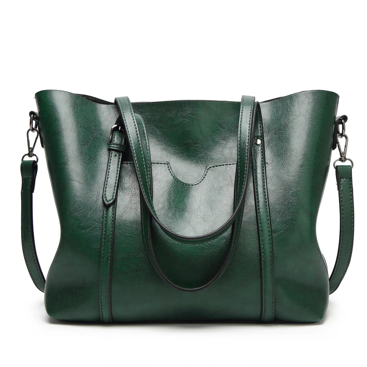 Sac Épaule PU Souple Femme Vintage 32x12x29cm Multi-Poches Bandoulière 115cm – CLEVI Paris