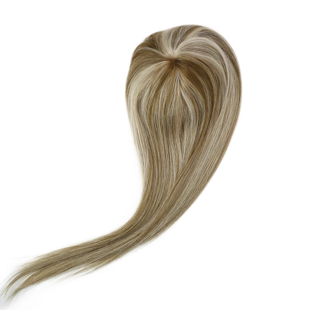 Topper Capillaire 100% Cheveux Humains Remy – Base Mono 13x13cm avec 4 Clips – CLEVI Paris