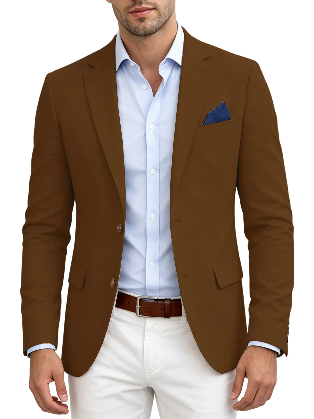 Blazer homme en lin mélangé, 2 boutons – CLEVI Paris
