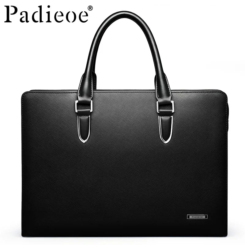 Serviette Cuir Véritable Homme Padieoe NB151226 Rigide Business – CLEVI Paris