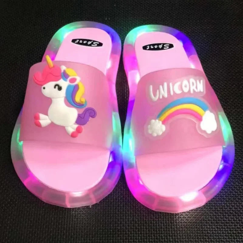 Chaussons Enfant Licorne & Animaux Cartoon – Séchage Rapide | Mixte | Tailles 24-35