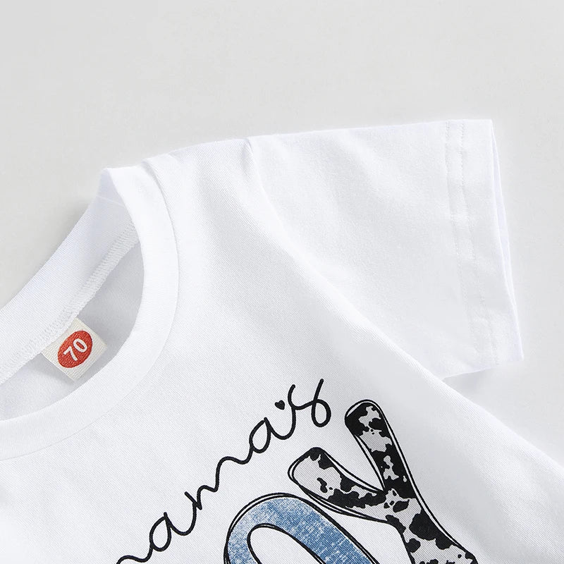 Ensemble bébé garçon blanc et bleu imprimé – CLEVI Paris