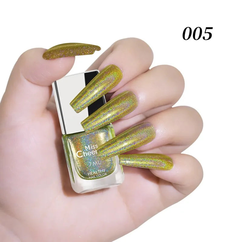 Vernis à Ongles Holographique Glitter Arc-en-Ciel – Séchage Rapide 8 Teintes – CLEVI Paris