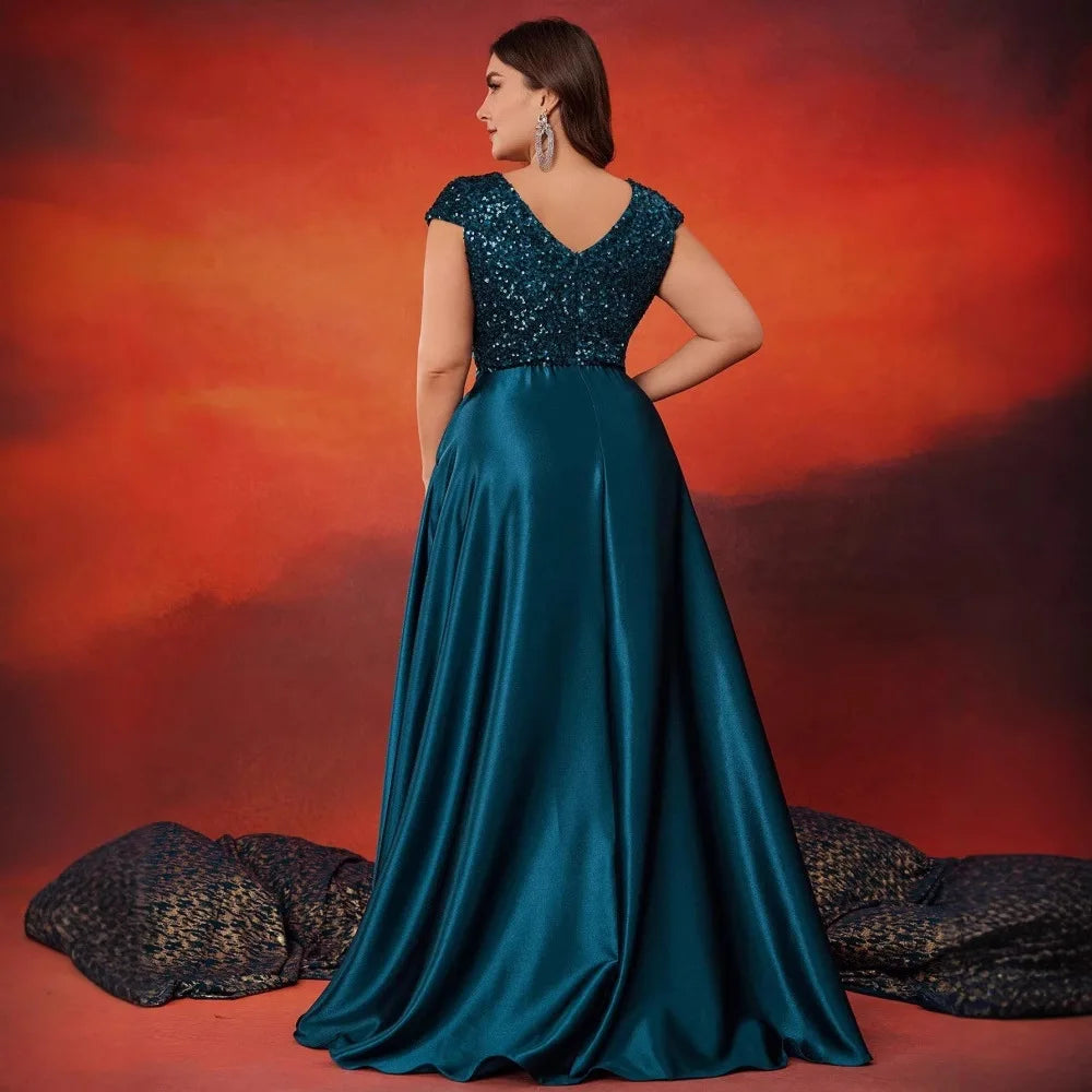 Robe longue à sequins pour cérémonie – CLEVI Paris