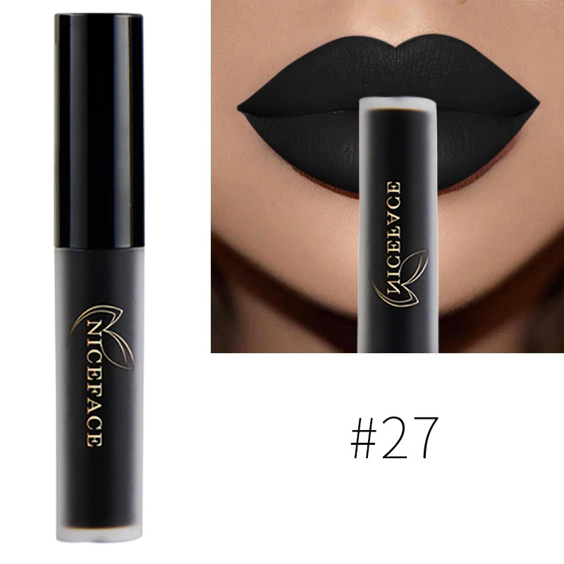 Rouge à Lèvres Liquide Mat Velours QiBest 21 Teintes – CLEVI Paris