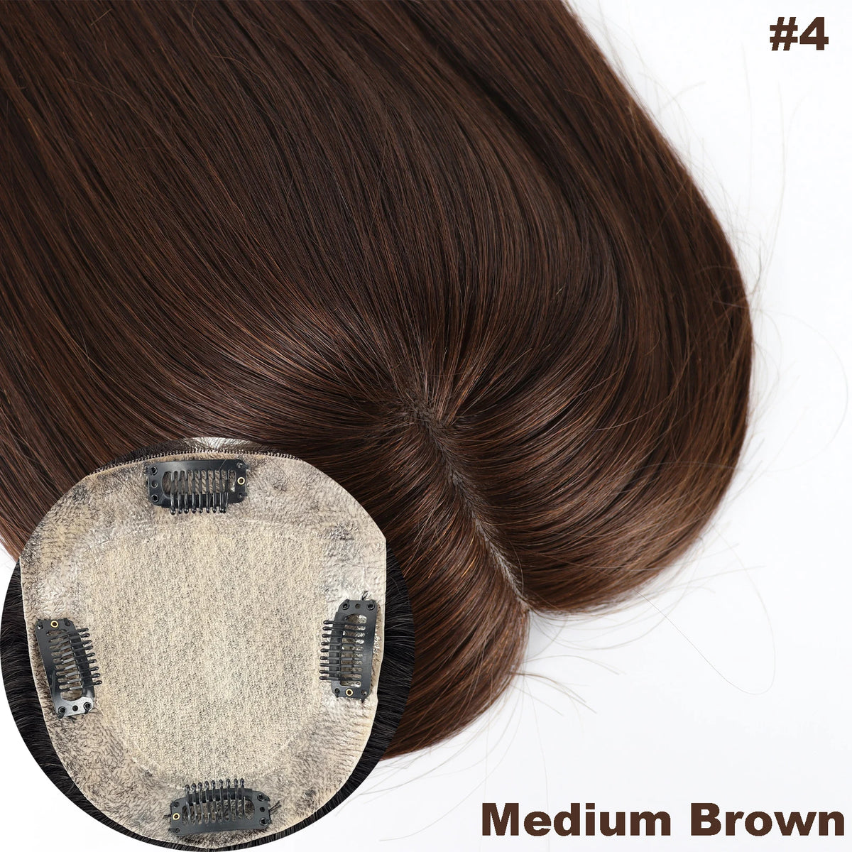 Topper Capillaire Femme Base Soie Cheveux Humains Remy Brésiliens 150% Clips – CLEVI Paris