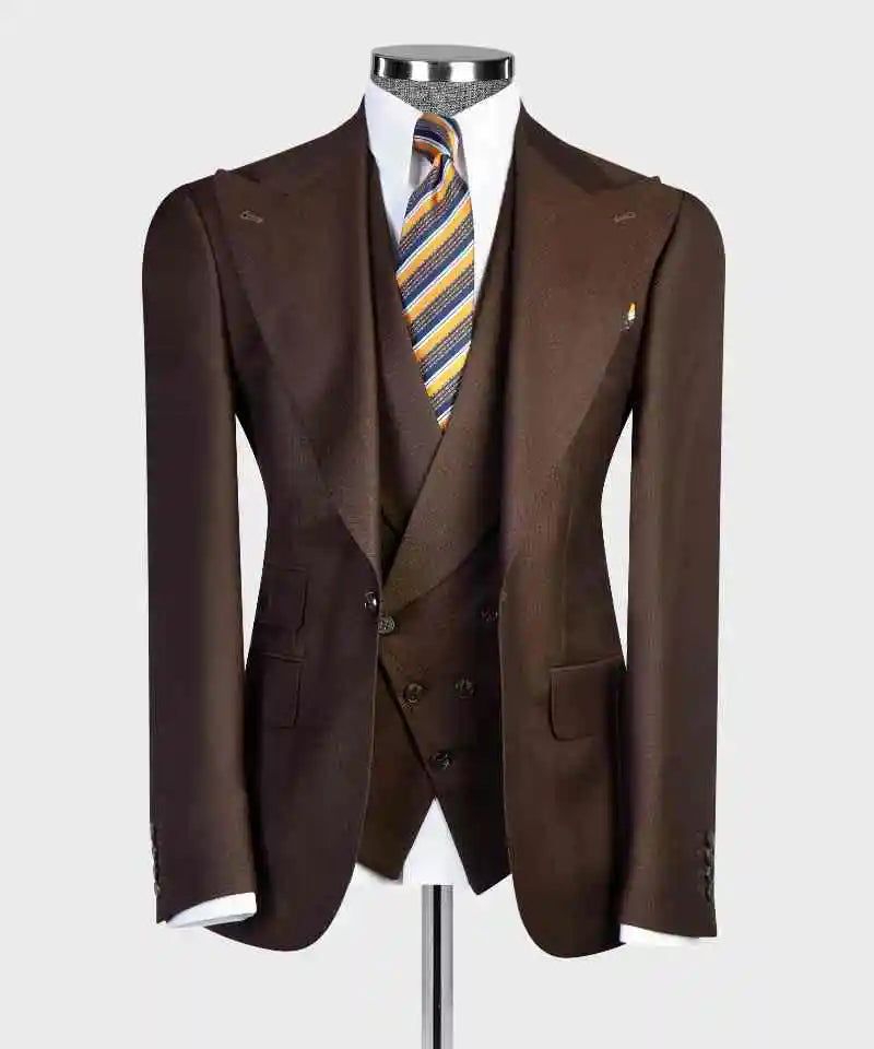 Costume homme 3 pièces café – CLEVI Paris
