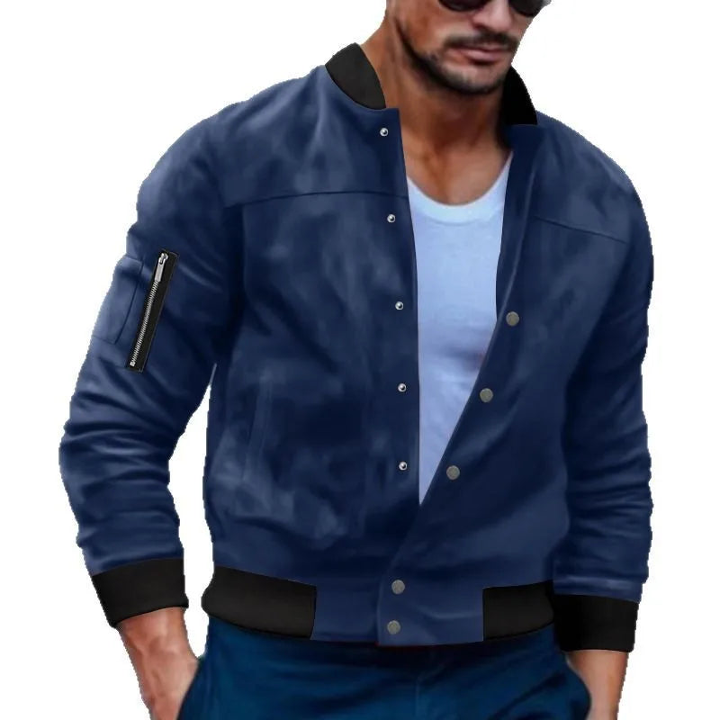 Veste homme boutonnée à col montant – CLEVI Paris