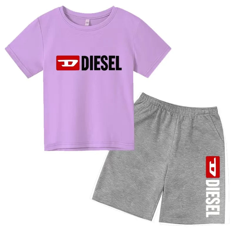 Ensemble enfant T-shirt à lettres et short – CLEVI Paris