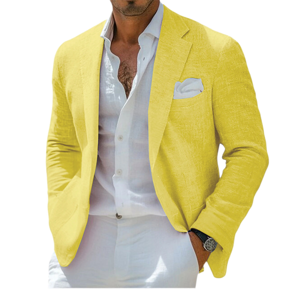Blazer homme en lin coupe slim – CLEVI Paris