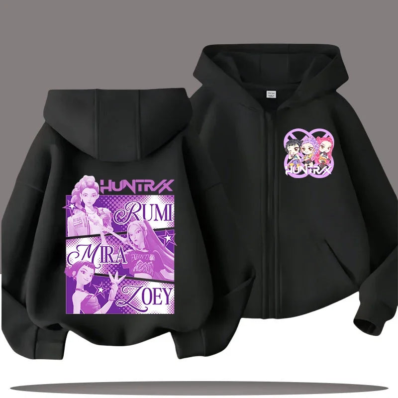Sweat à capuche enfant zippé imprimé – CLEVI Paris