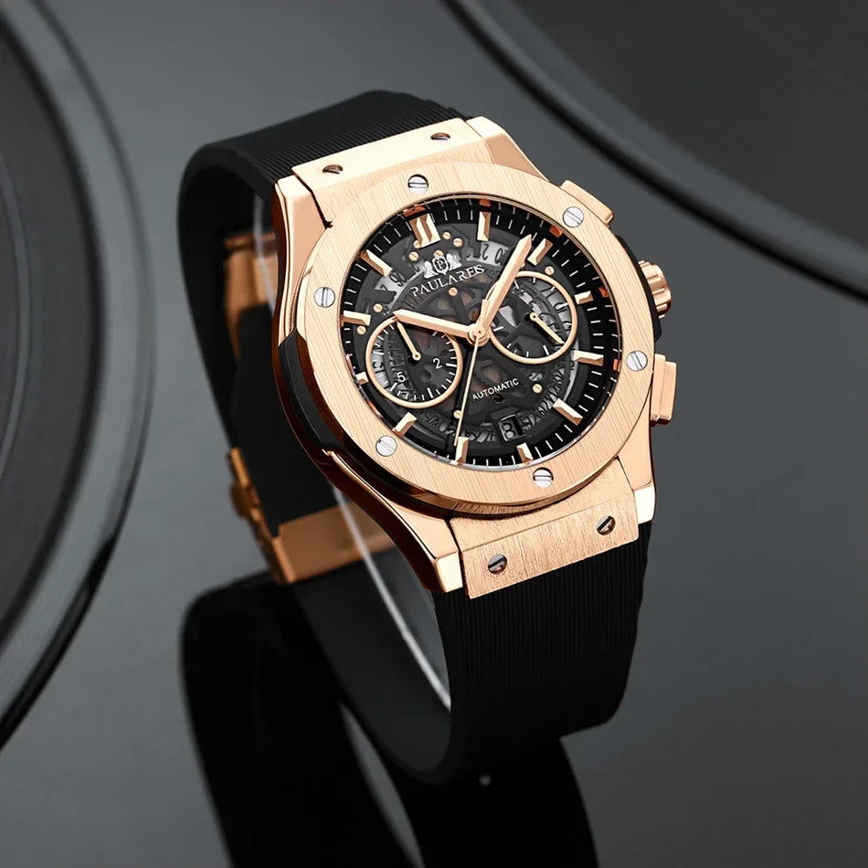 Montre Chronographe Squelette Quartz Homme – CLEVI Paris
