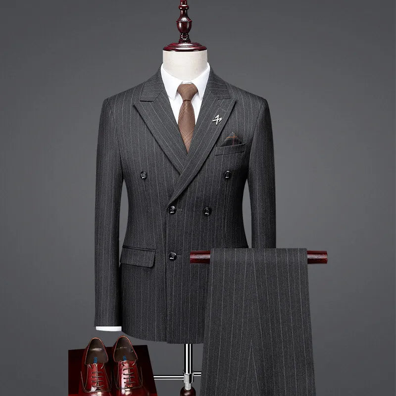 Costume homme trois pièces croisé – CLEVI Paris