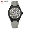 CURREN Montre Automatique Homme Squelette Silicone Sport Lumineux 41mm – CLEVI Paris