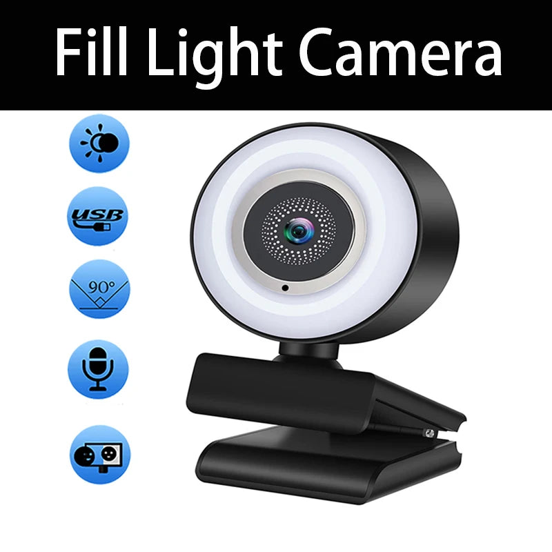 Webcam 1080P Anneau Lumineux Micro USB Live – CLEVI Paris
