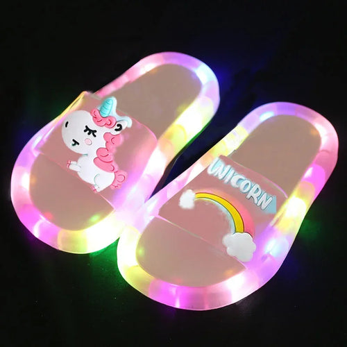Chaussons Enfant Licorne & Animaux Cartoon – Séchage Rapide | Mixte | Tailles 24-35