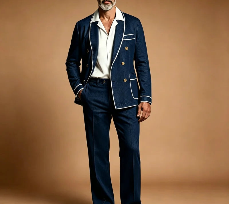 Costume en jean homme 2 pièces – CLEVI Paris