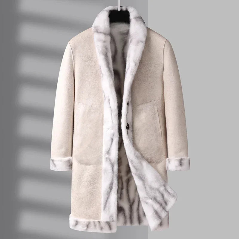 Manteau long homme aspect fourrure – CLEVI Paris