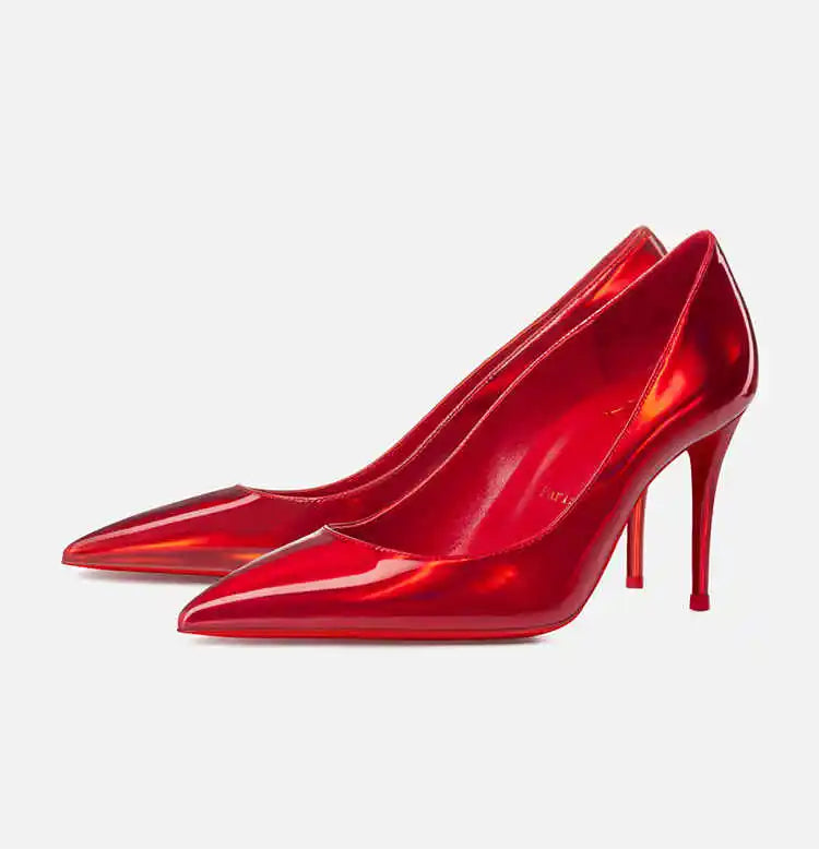 Escarpins vernis rouges ou argentés – CLEVI Paris